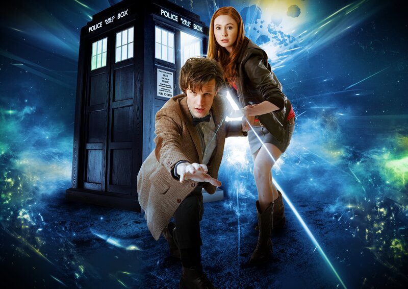 Man and Woman in Space — Blue