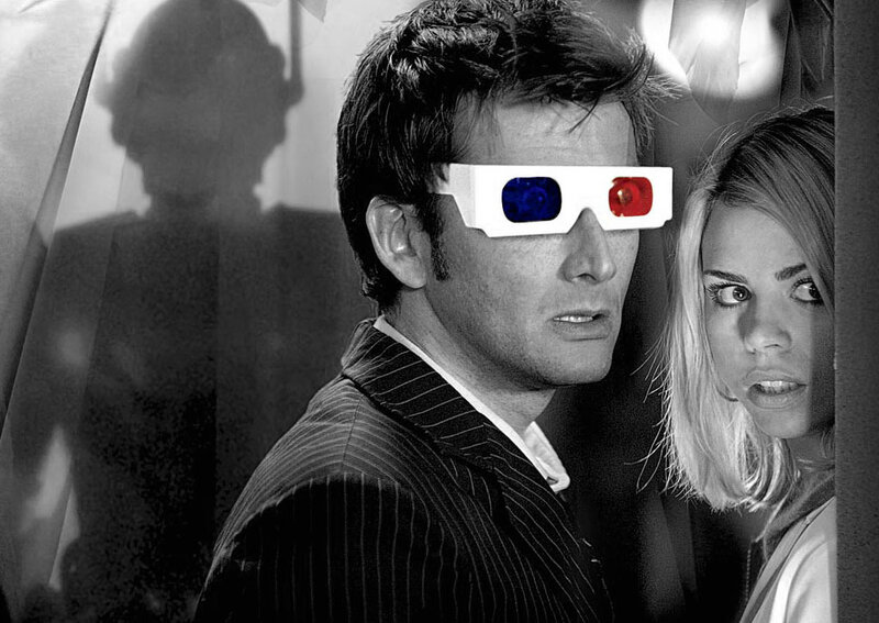 Man and Woman in Suit — Black, Dramatic, Photograph, 3d Glasses