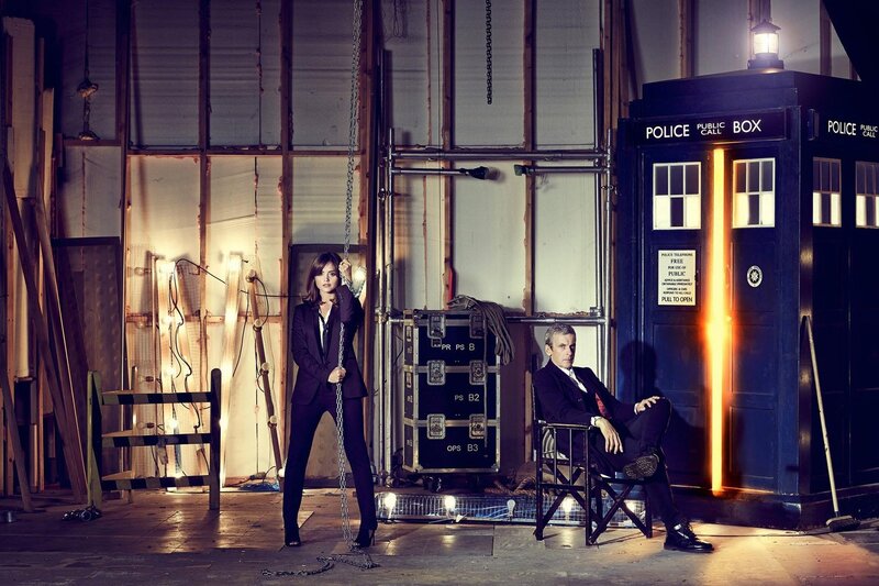 Man and Woman in Suits — Blue, Dramatic, Night