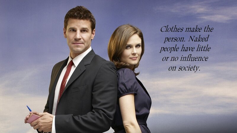 Man and Woman in Suits — Blue, Serious