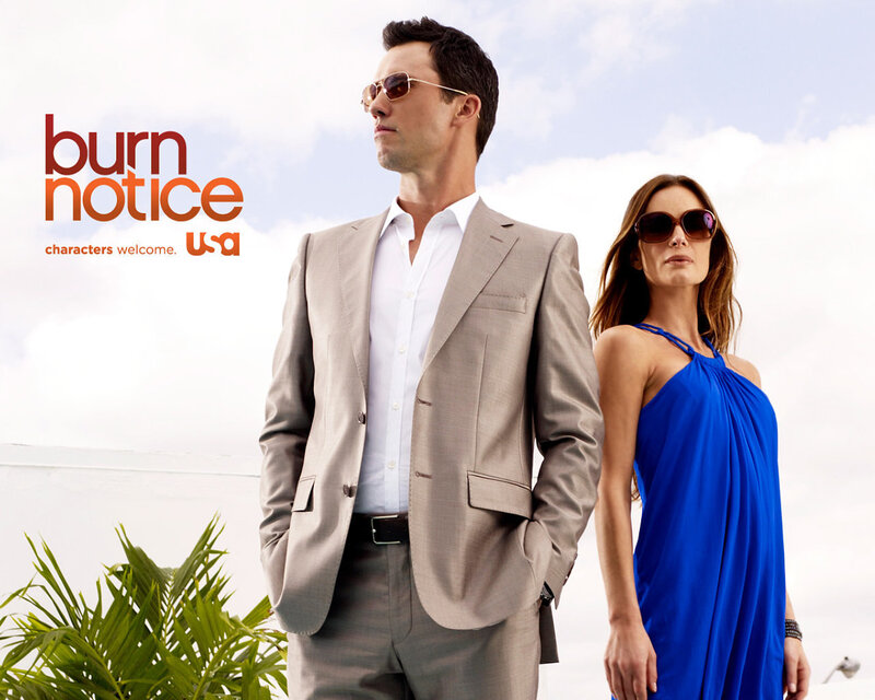 Man and Woman in Suits — Blue