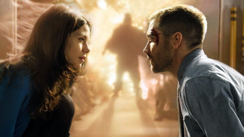 man and woman in tense standoff