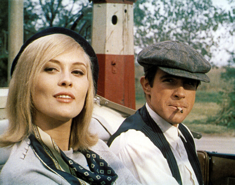 Man and woman in vintage car