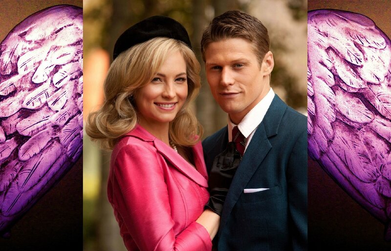 Man and Woman in Vintage Clothes — Pink