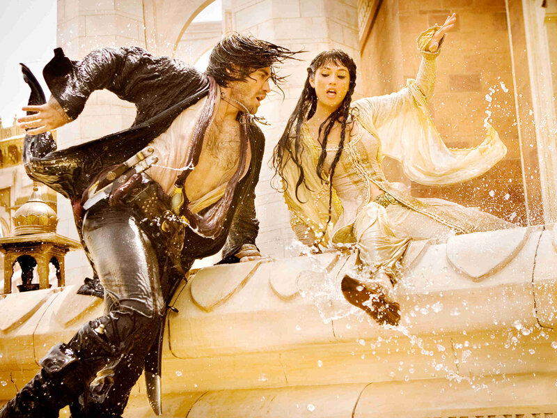 Man and woman in water scene