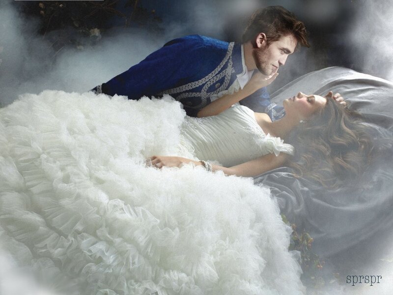 Man and Woman in Wedding Attire — White, Dramatic