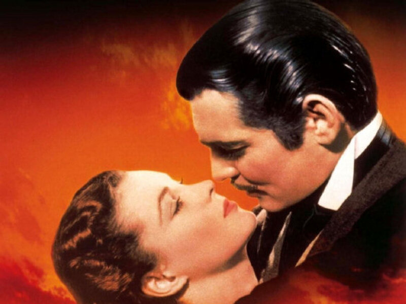 Man and Woman Kissing — Red, Dramatic