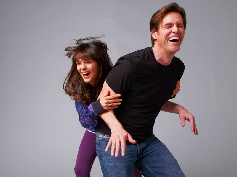 Man and woman laughing together
