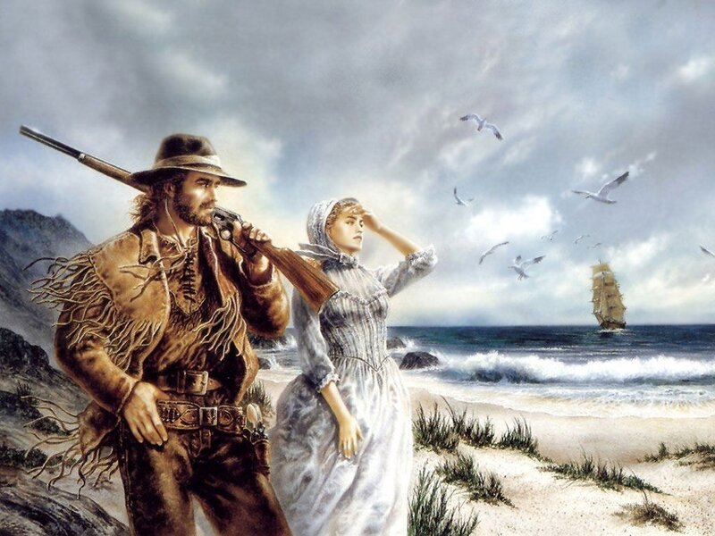 Man and woman on a beach