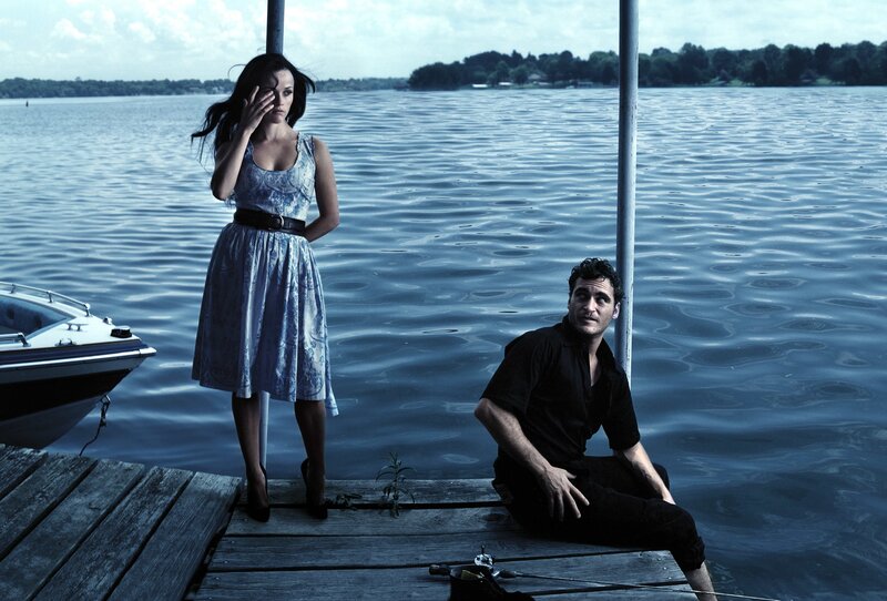 man and woman on a dock
