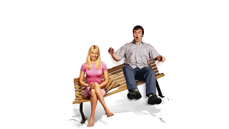 Man and Woman on Bench — White, Comical