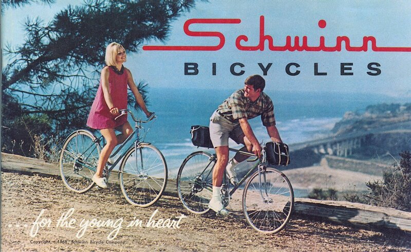 Man and Woman on Bicycles