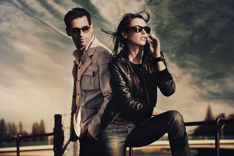 Man and Woman on Bridge