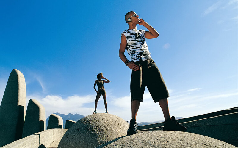 Man and Woman on Concrete Structure