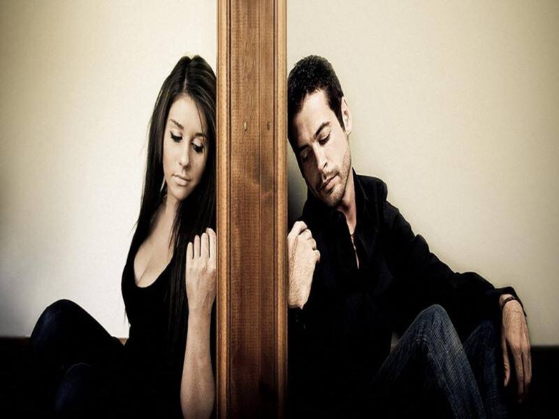 Man and Woman on Floor — Black, Somber