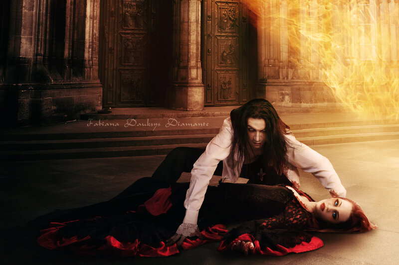 Man and Woman on Ground — Black