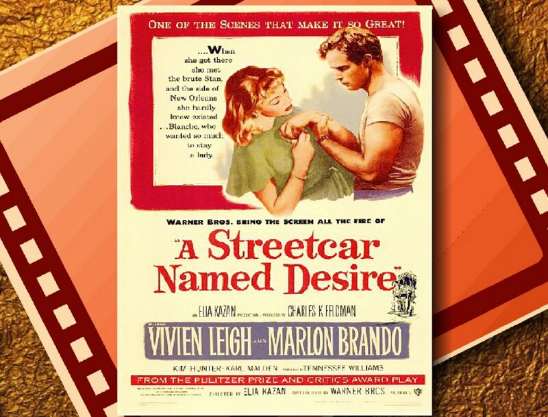 Man and Woman on Poster — Red, Dramatic