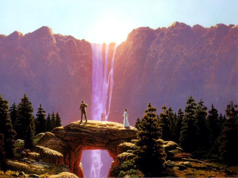 Man and Woman on Rock