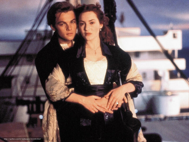 Man and Woman on Ship — Blue