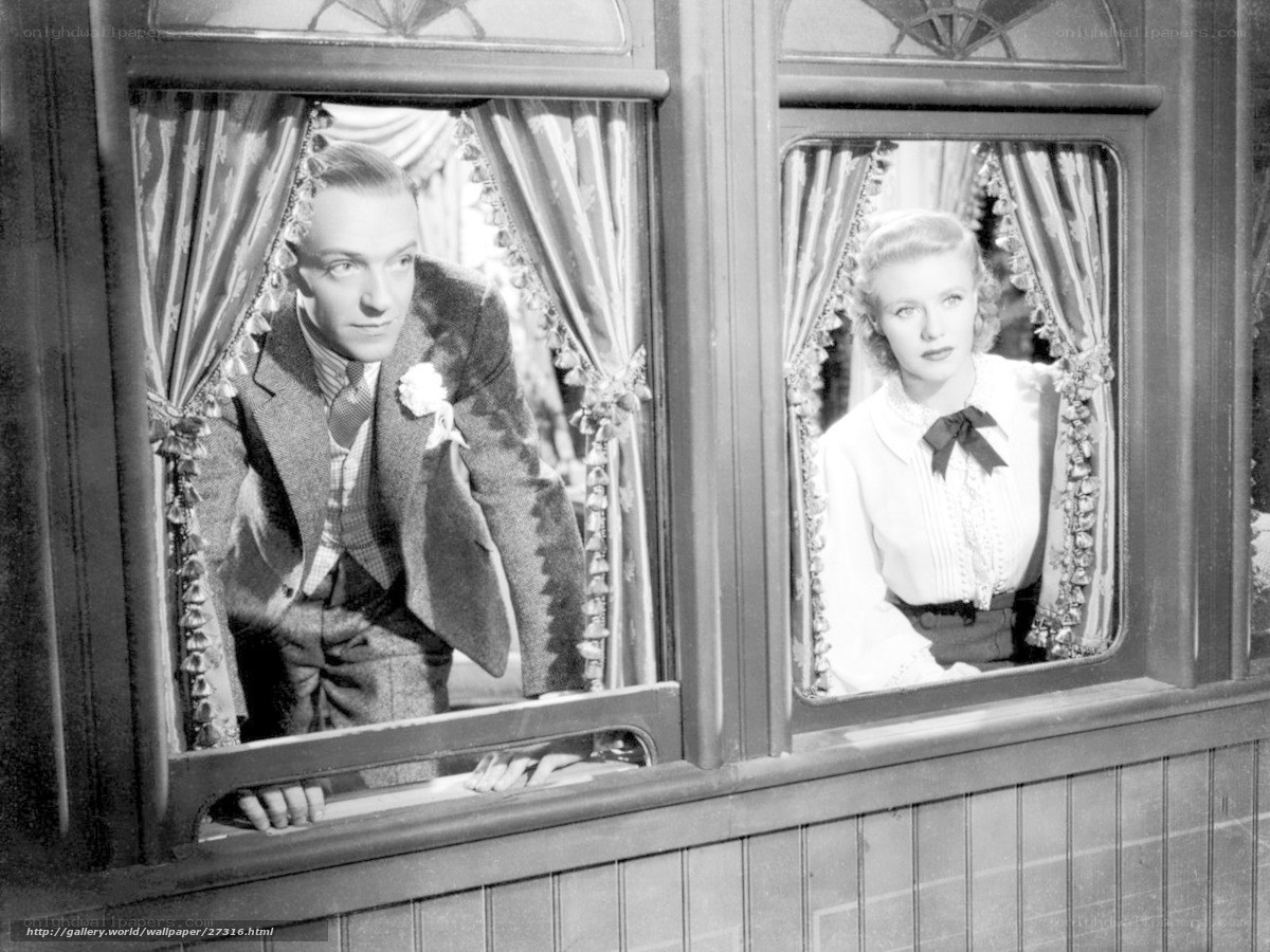 Man and woman on train
