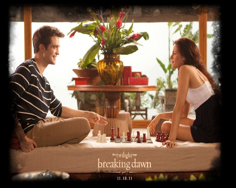 Man and Woman Playing Chess — Brown, Calm