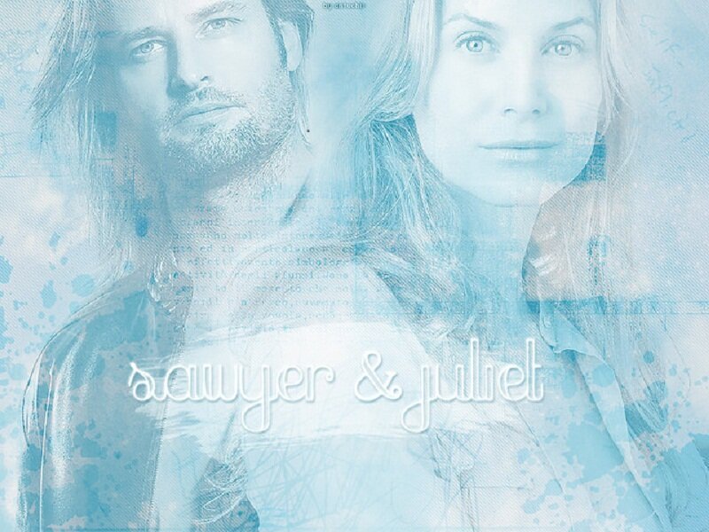Man and Woman Portrait — Blue