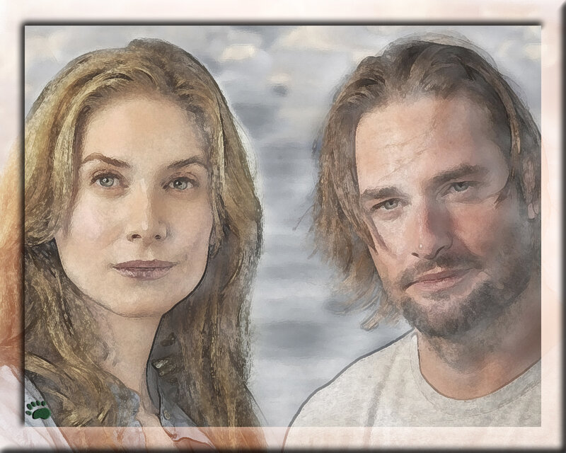 Man and Woman Portrait — Brown, Calm