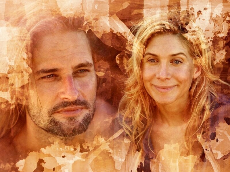 Man and Woman Portrait — Brown, Warm