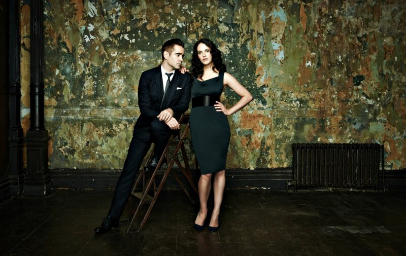 Man and Woman Posing — Black, Dramatic, Photograph, Ladder