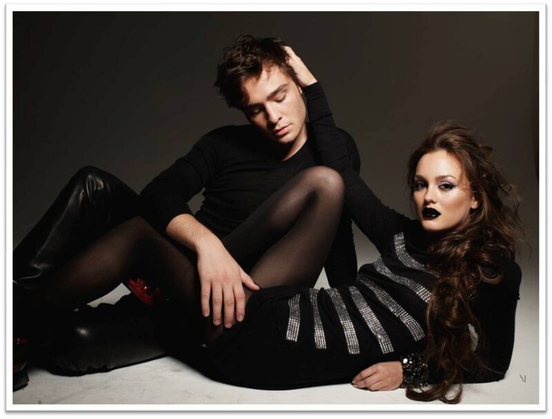 Man and Woman Posing — Black, Dramatic