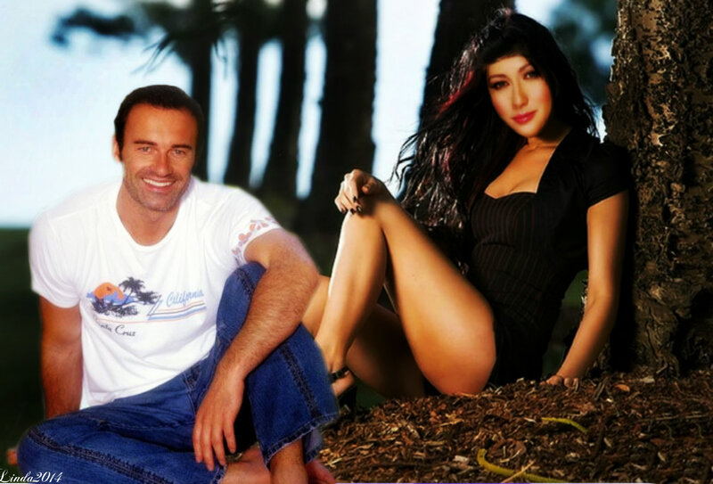 Man and Woman Sitting — Black, Relaxed