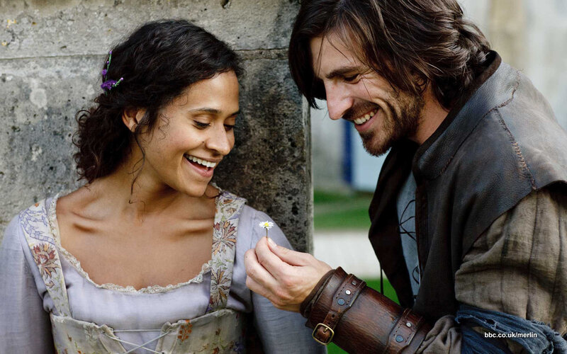 Man and Woman Smiling — Gray