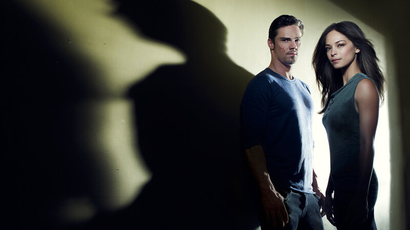 Man and Woman Standing — Black, Dramatic, Photograph, Shadow