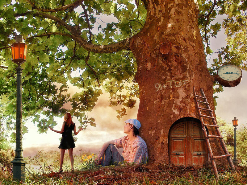 Man and Woman under Tree