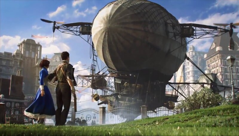 Man and Woman with Airship