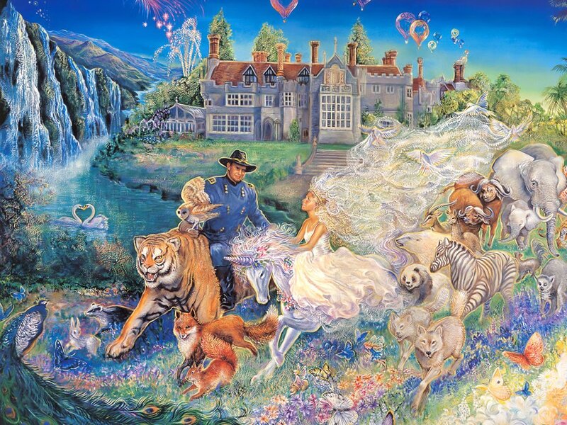 Man and Woman with Animals