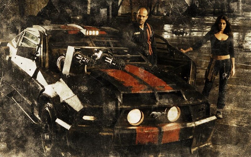 Man and Woman with Car — Black, Dramatic