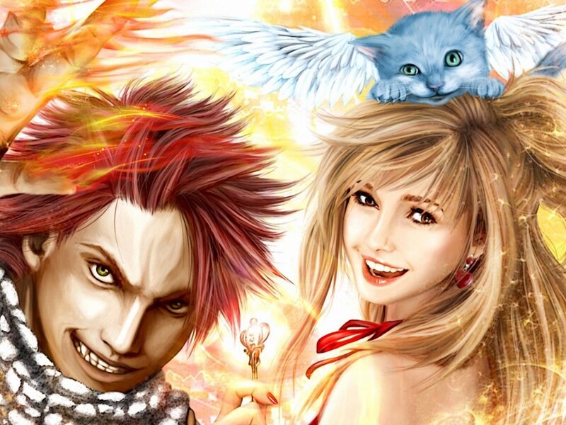 Man and Woman with Cat
