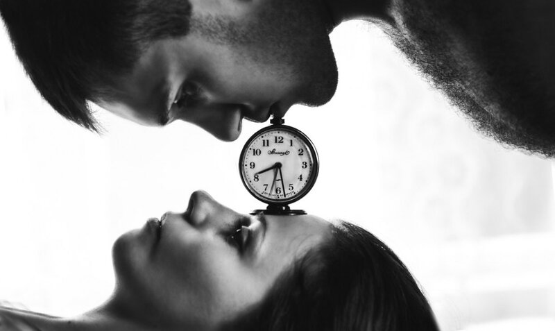 Man and Woman with Clock