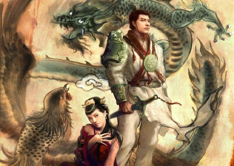 Man and Woman with Dragon
