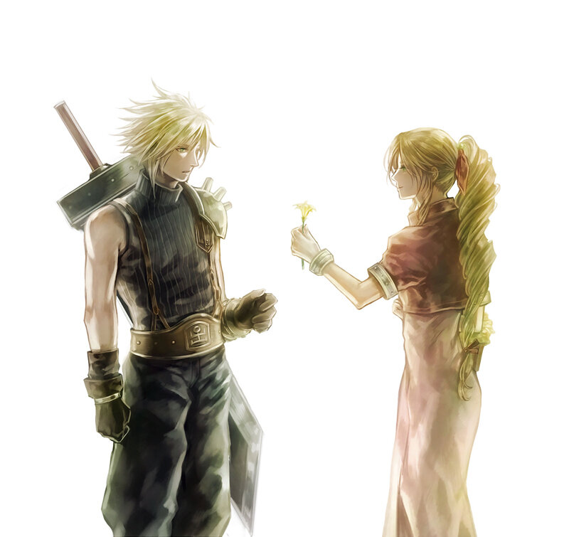 Man and Woman with Flower