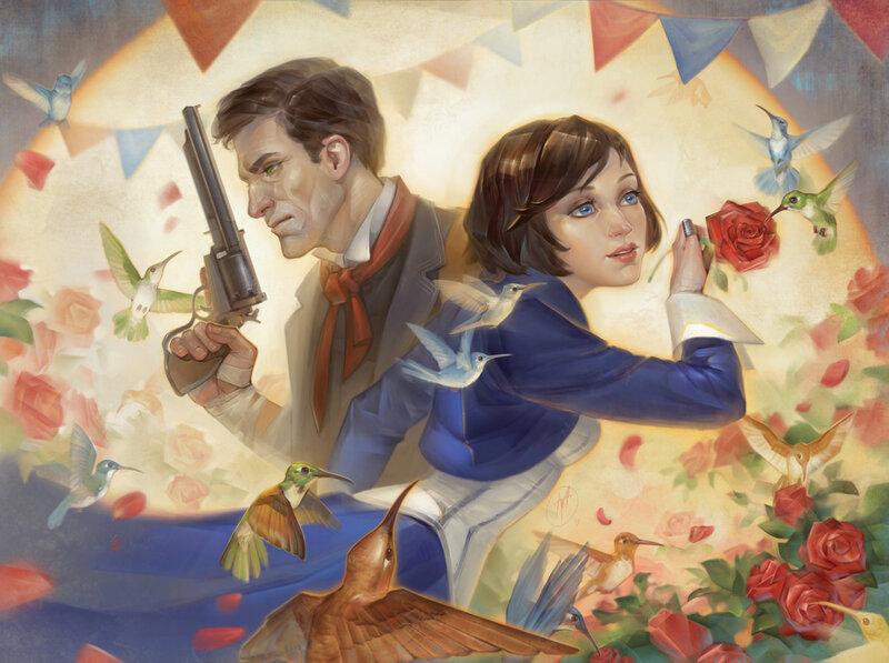 Man and Woman with Gun — Blue