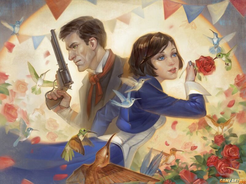 Man and Woman with Guns — Blue