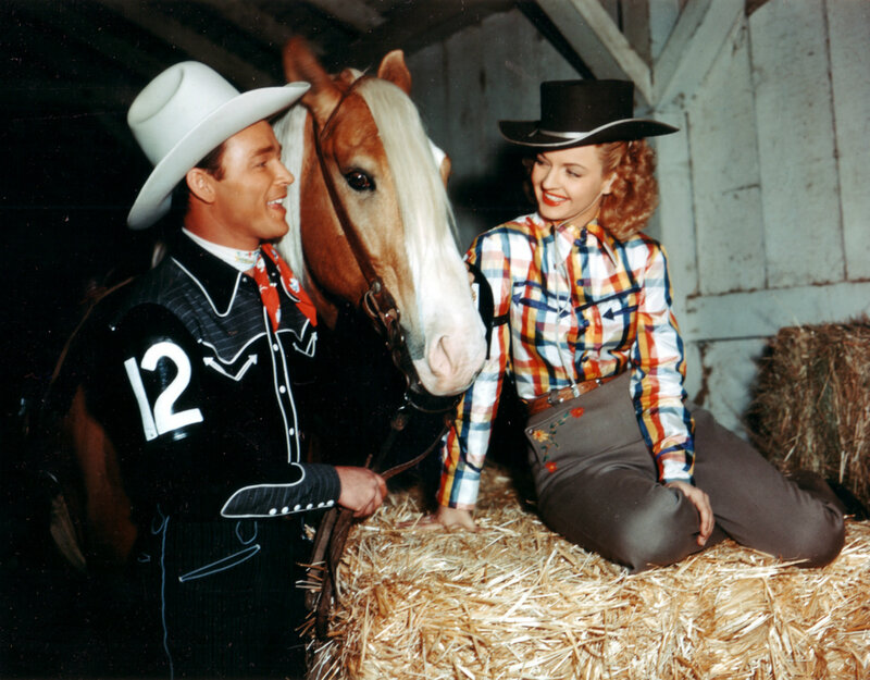 Man and Woman with Horse — Brown, Friendly