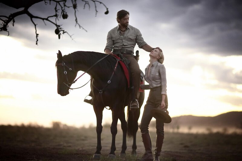 Man and Woman with Horse — Brown