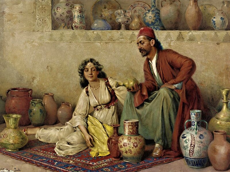 Man and Woman with Pottery