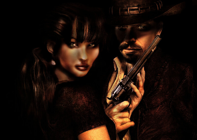 Man and Woman with Revolver