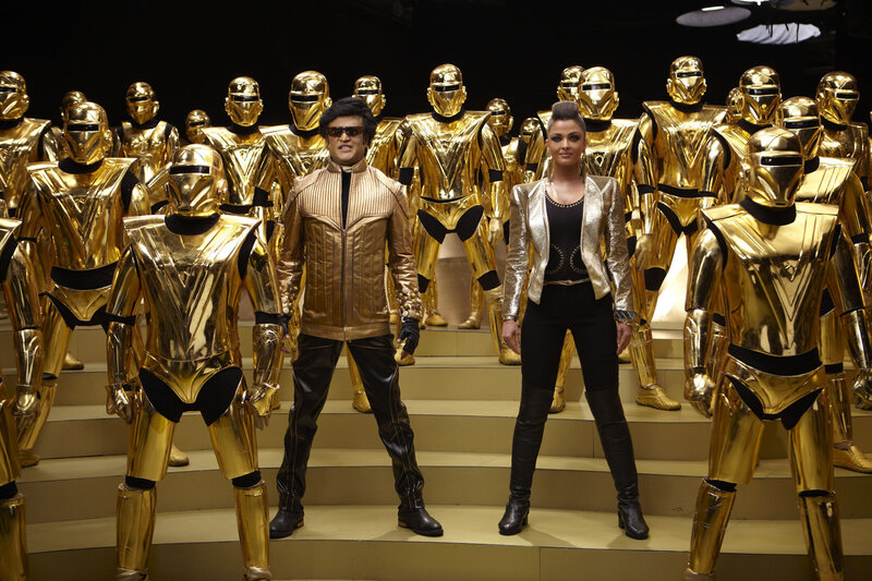 Man and Woman with Robots