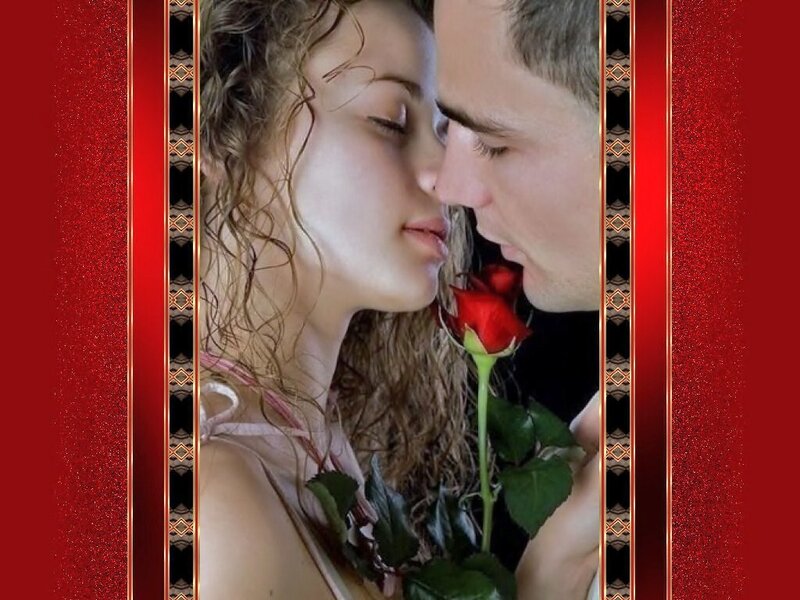 Man and Woman with Rose