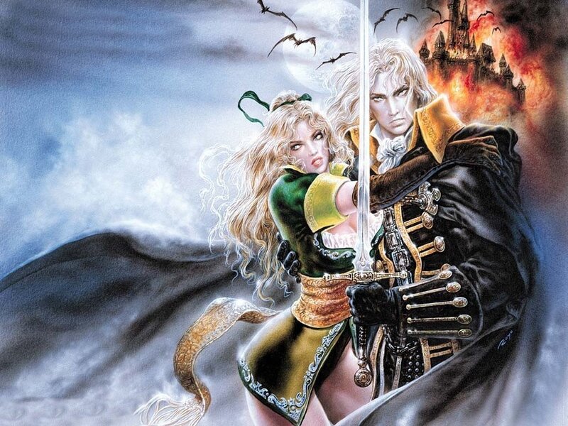 Man and Woman with Sword — Black